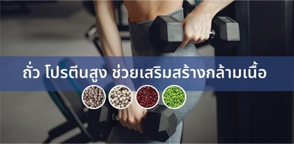 ถั่วโปรตีนสูง ช่วยเสริมสร้างกล้ามเนื้อ